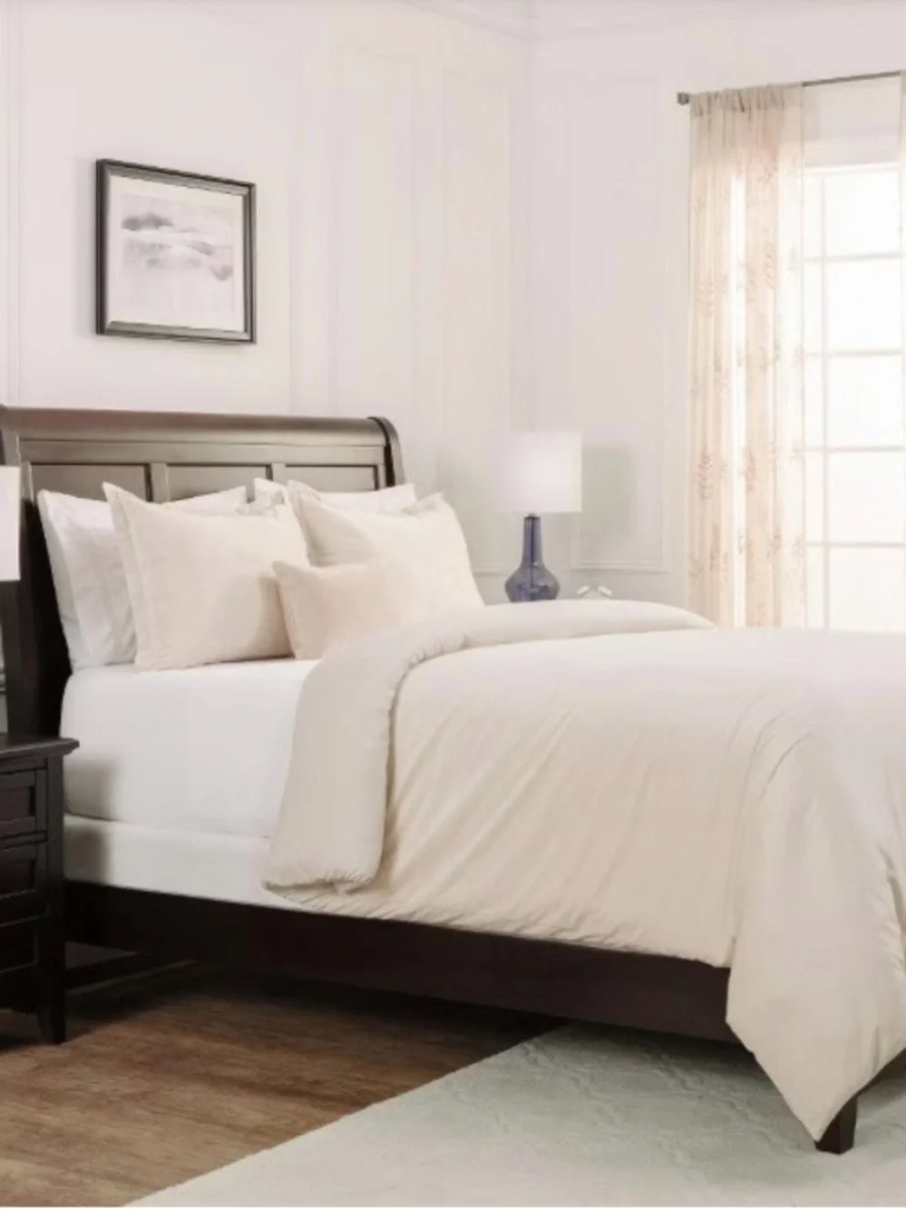 Luxurious Velvet Duvet Set - Ivory